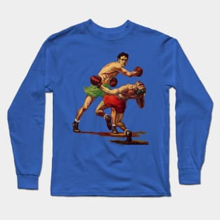 Vintage Sports Boxing, Boxers in a Fight Long Sleeve T-Shirt